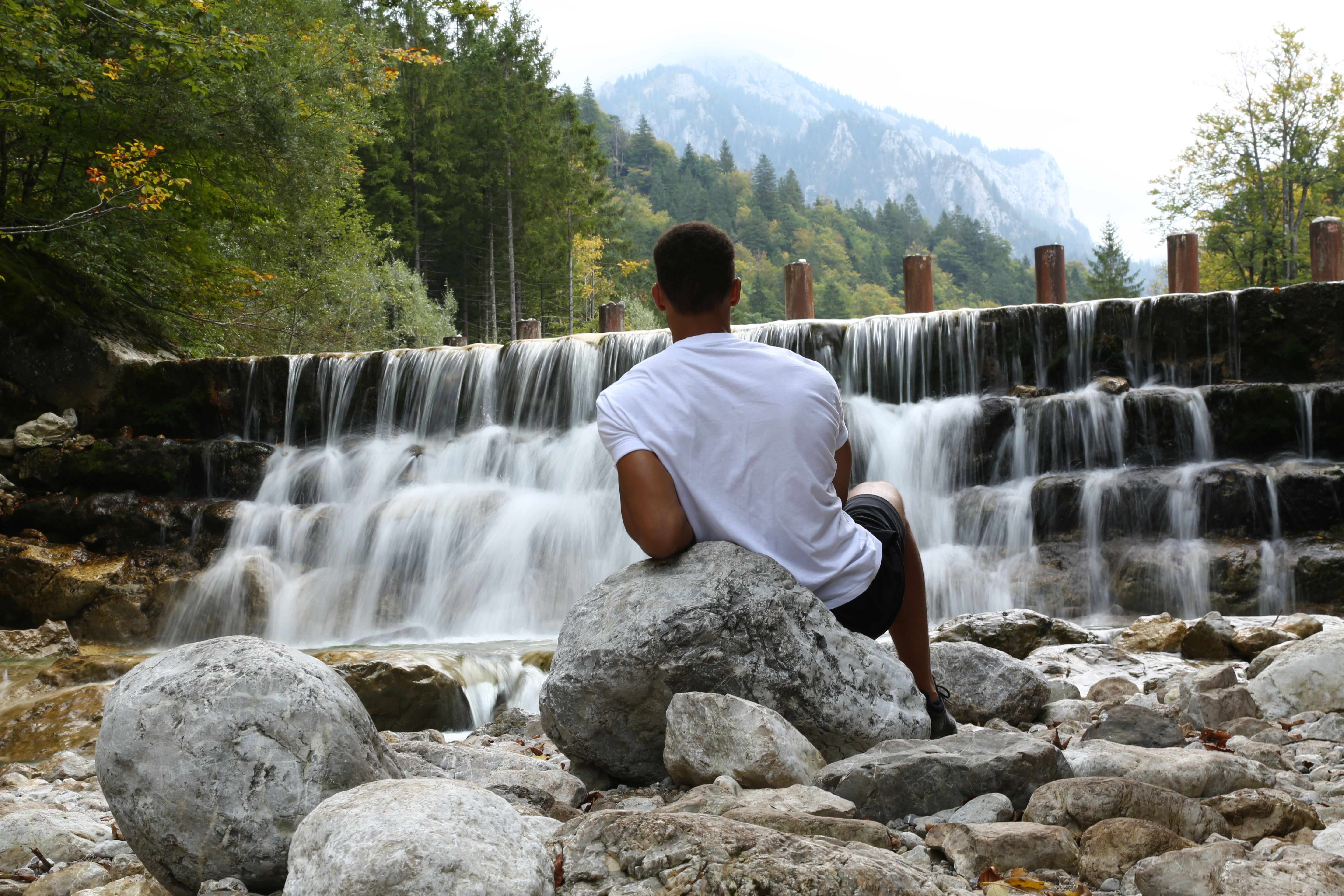 Dewayne at the waterfall
